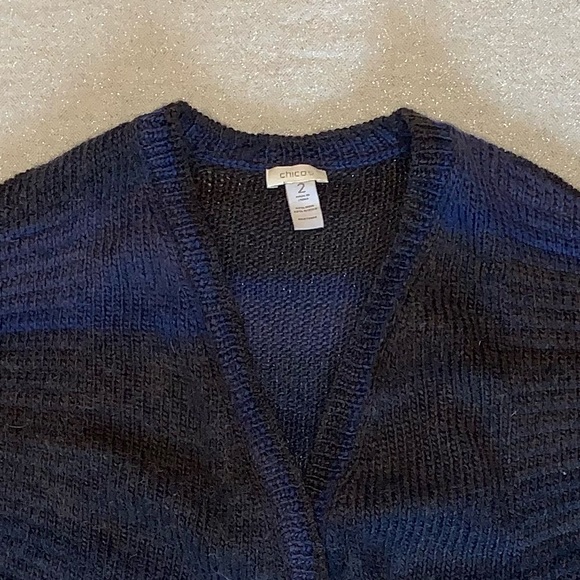 Chico’s beautiful bulky wool blend shrug sweater size 2 (approx. 12) - Picture 6 of 8